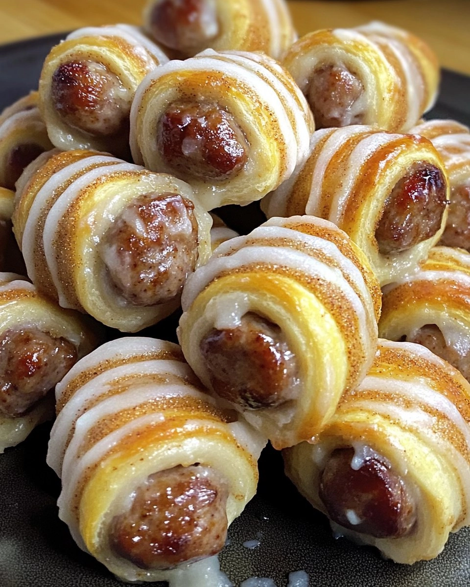 Breakfast Pigs in Cinnamon Rolls