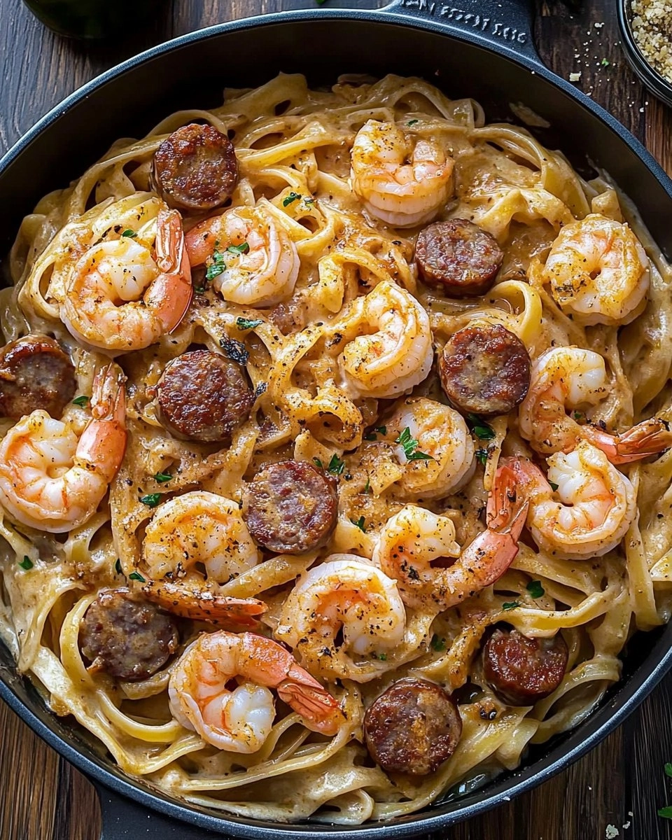 Cajun Shrimp and Sausage Pasta 125 Cajun Shrimp and Sausage Pasta