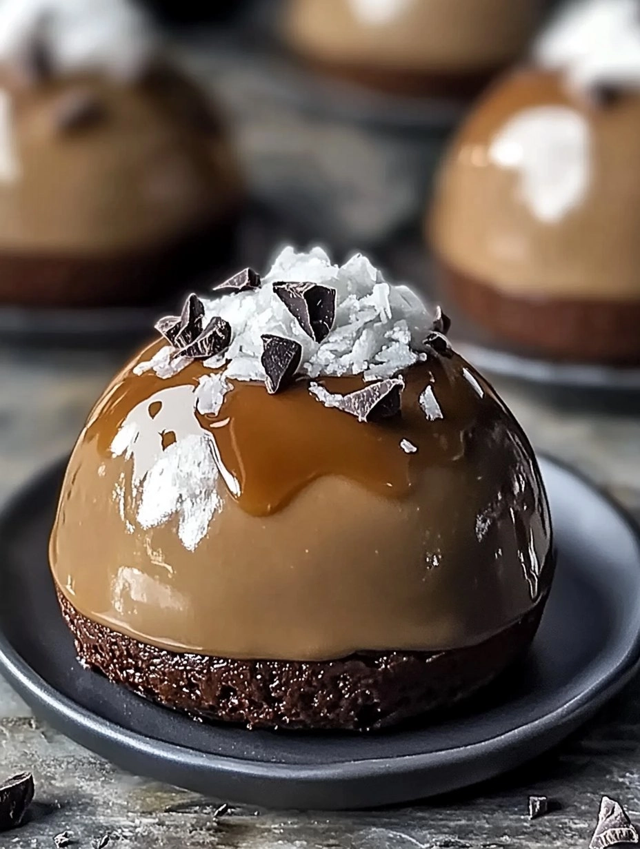 Easy Caramel Chocolate Mousse Domes