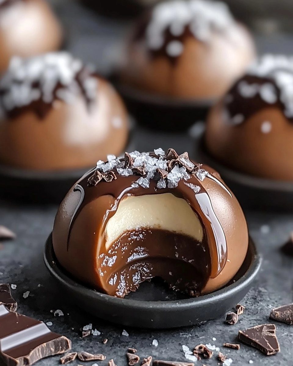 Easy Caramel Chocolate Mousse Domes