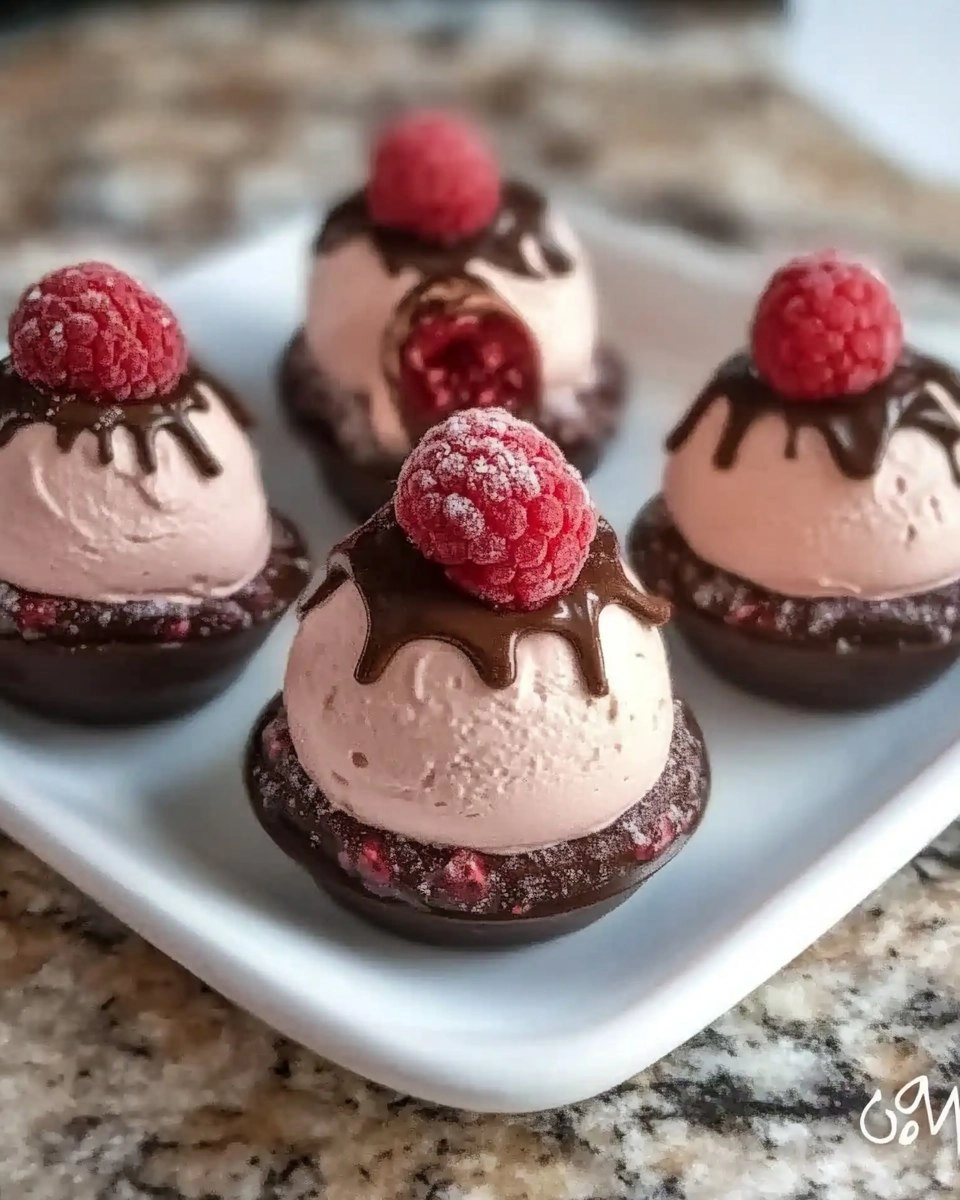 Easy Chocolate Raspberry Mousse Domes