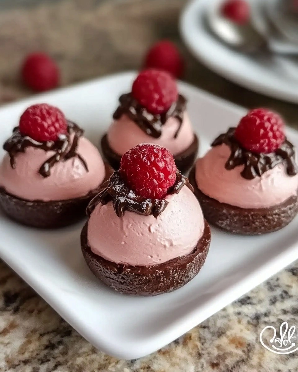 Easy Chocolate Raspberry Mousse Domes