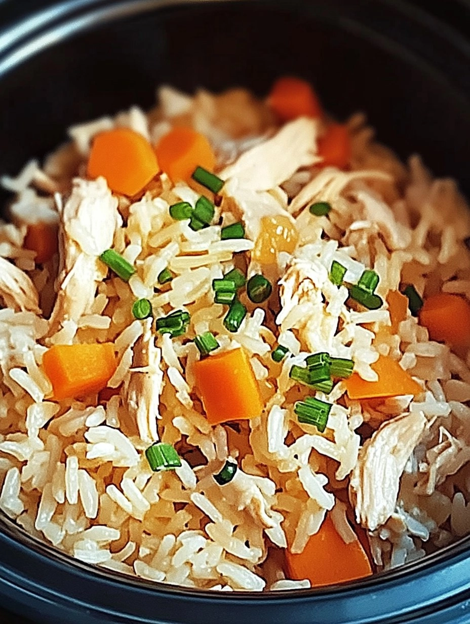 Easy Healthy Crockpot Chicken Rice