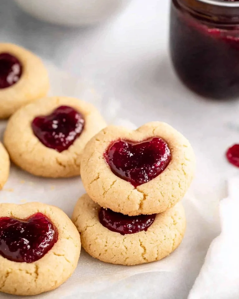 Easy-Jam-Thumbprint-Cookies-with-a-Heart-Shaped-Twist-Recipe
