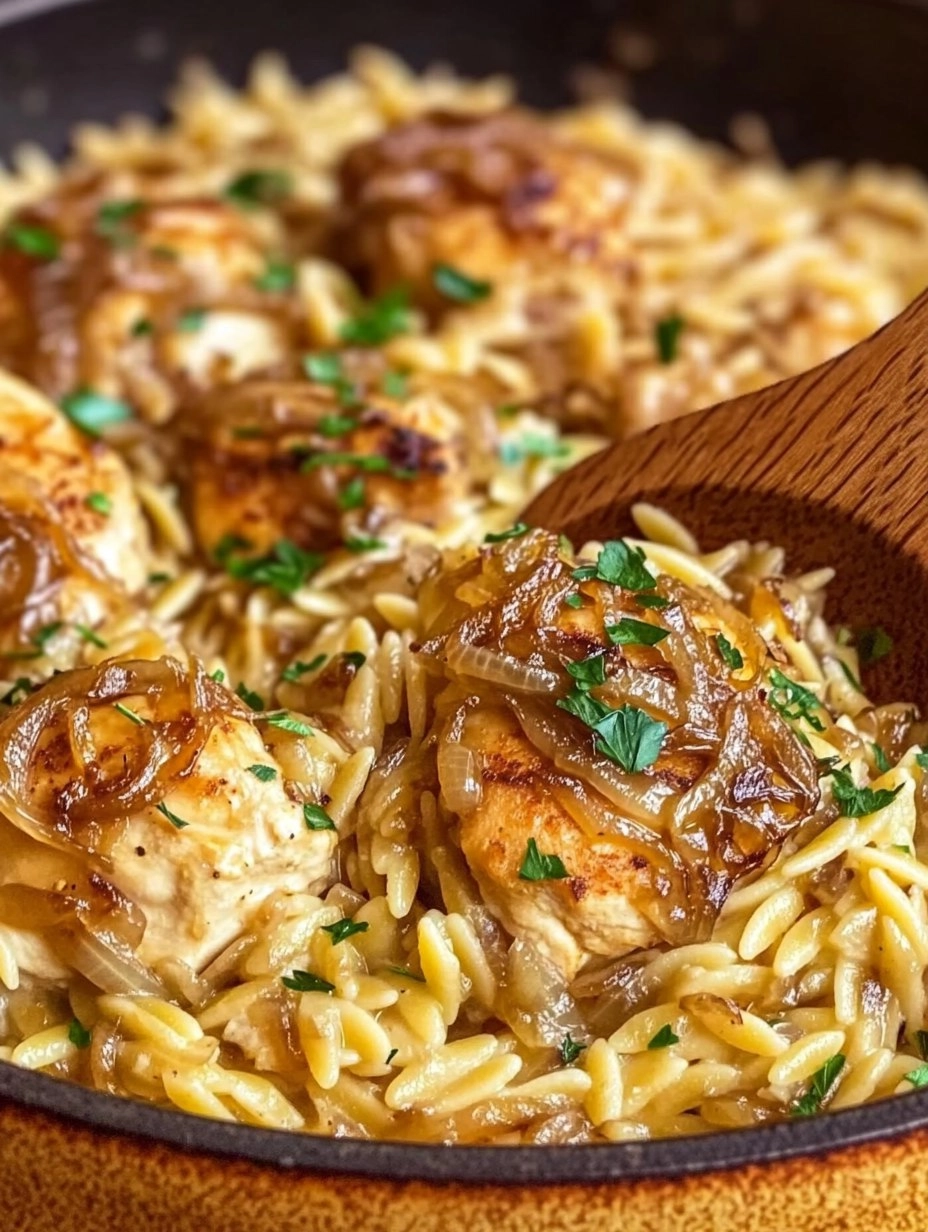 French Onion Chicken Orzo 141 French Onion Chicken Orzo