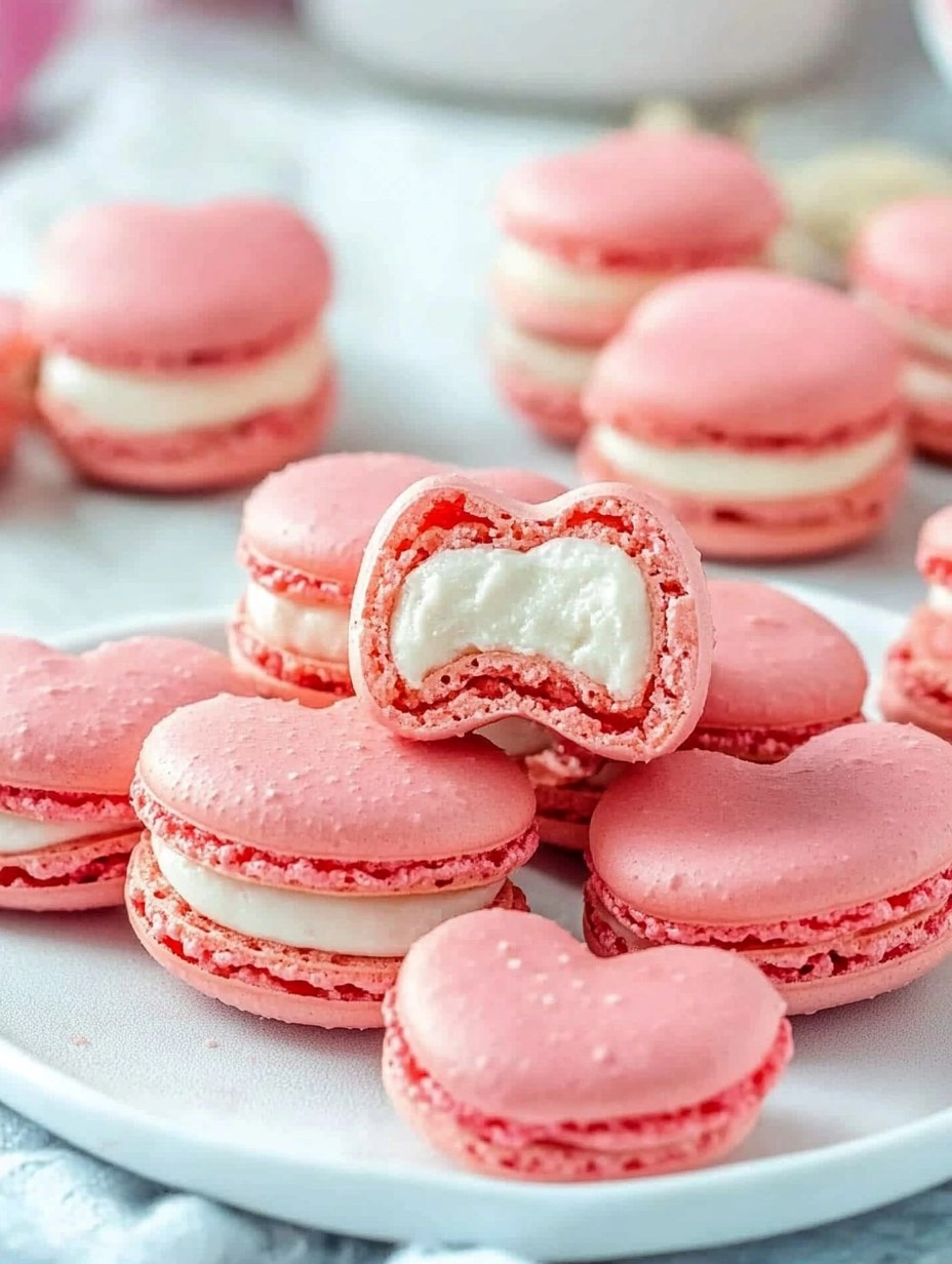 Galentine’s Brunch Foods : Heart-Shaped Macarons 136 Galentine’s Brunch Foods : Heart-Shaped Macarons