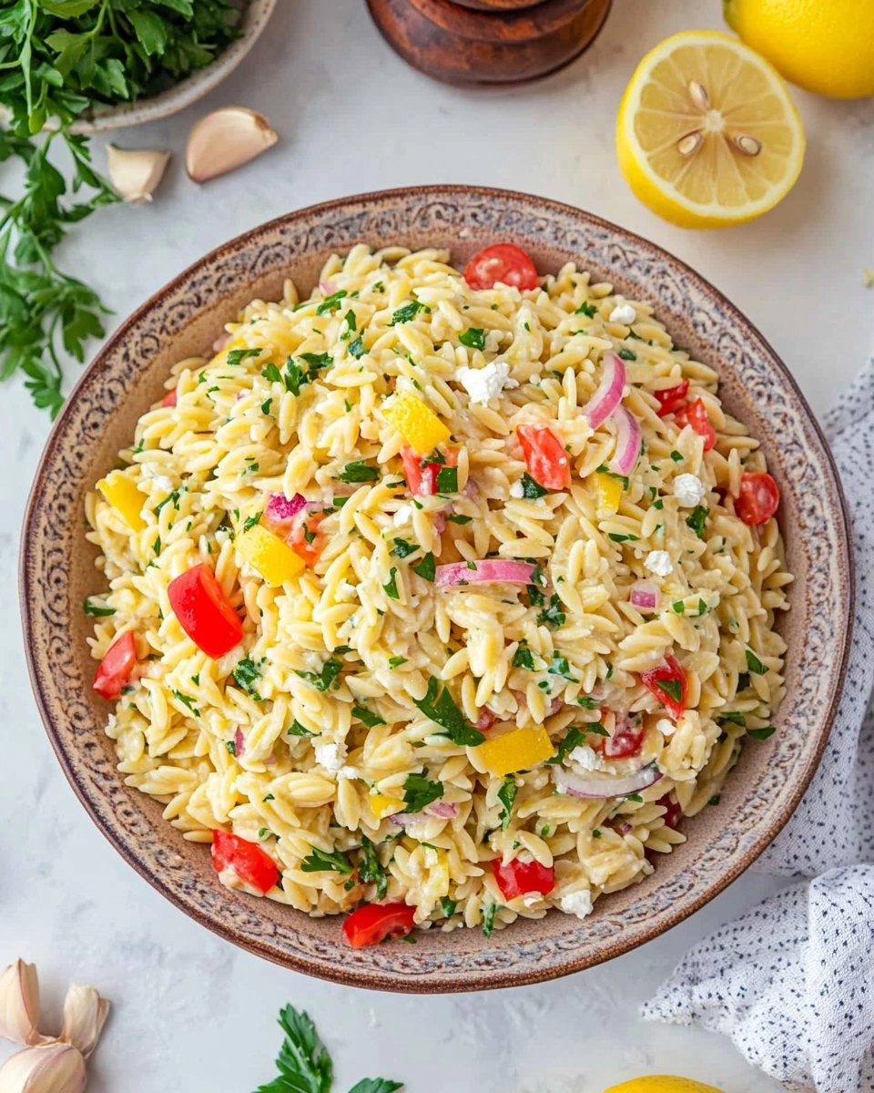 Healthy Easy Orzo Lemon Salad