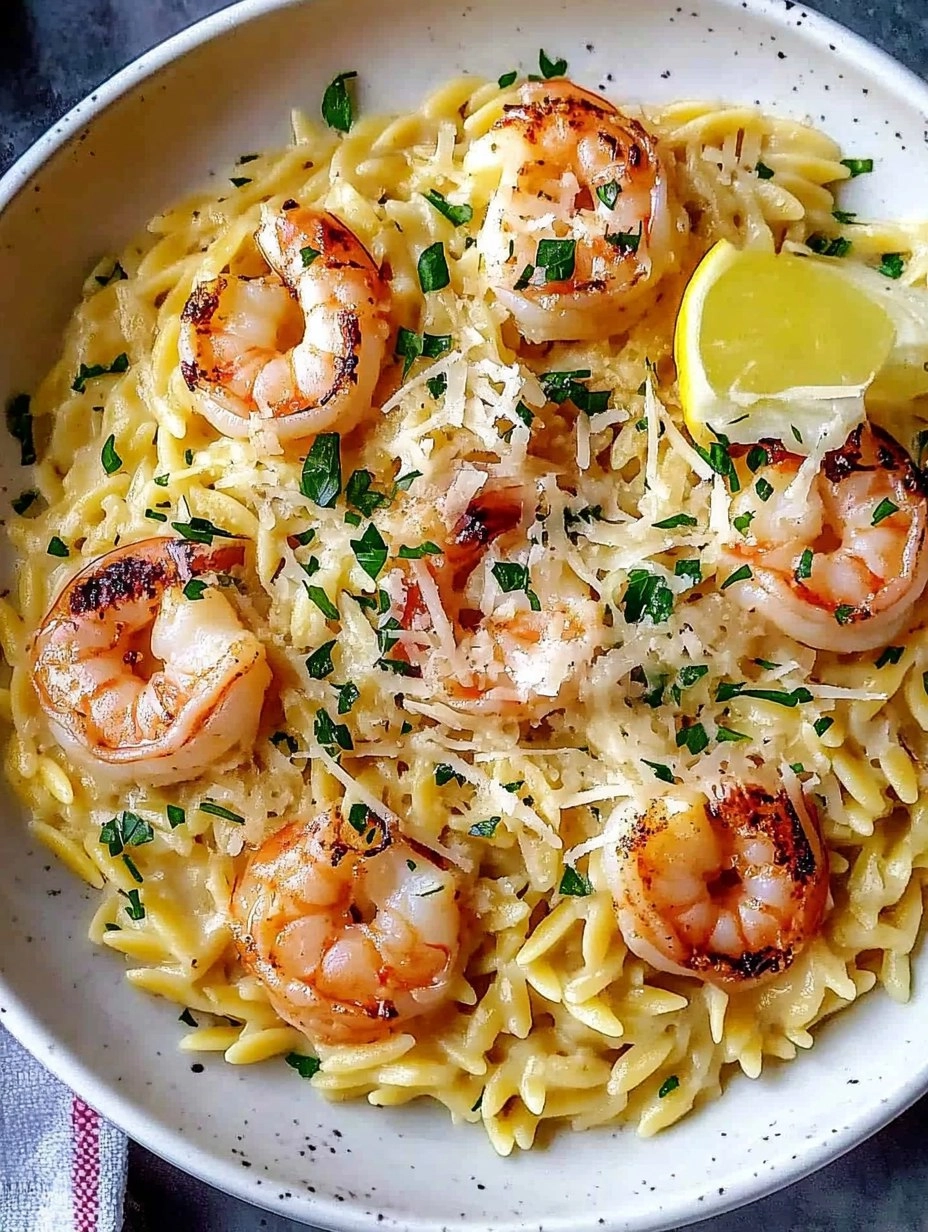 Parmesan Orzo with Shrimp 121 Parmesan Orzo with Shrimp
