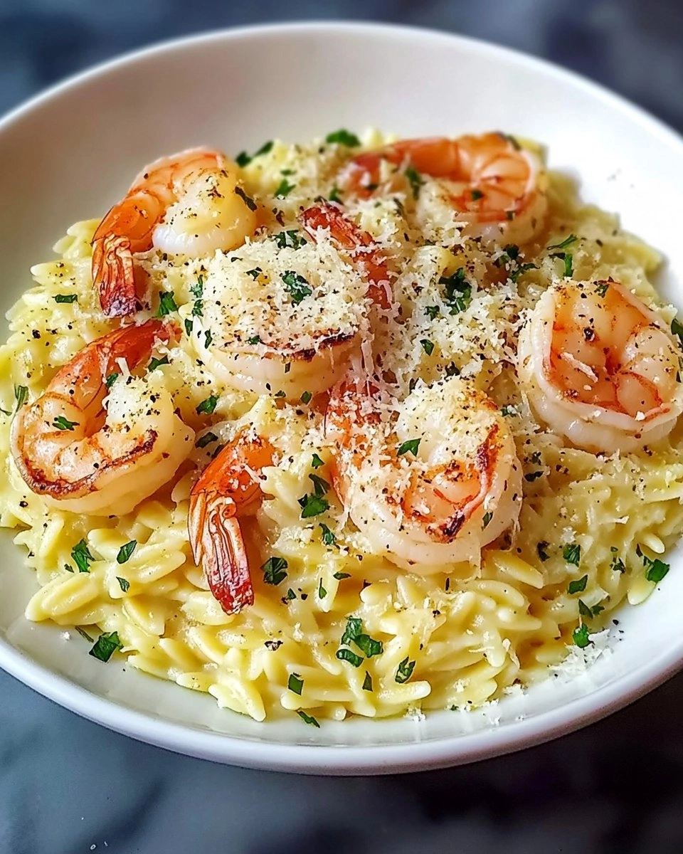 Parmesan Orzo with Shrimp 122 Parmesan Orzo with Shrimp