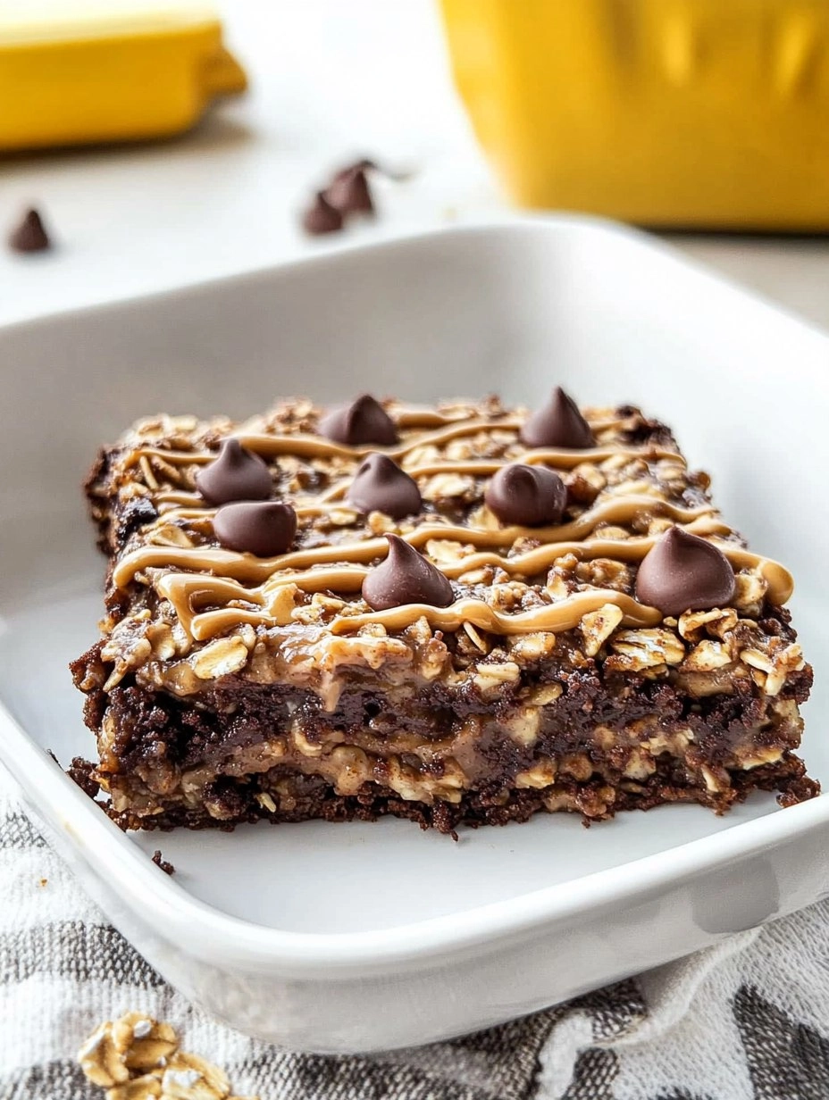Peanut Butter Brownie Baked Oatmeal