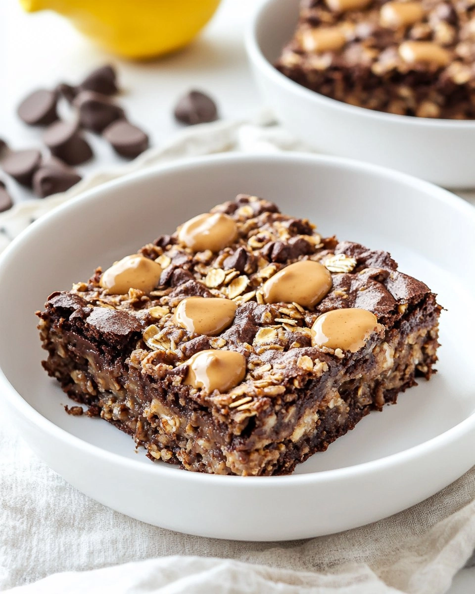Peanut Butter Brownie Baked Oatmeal