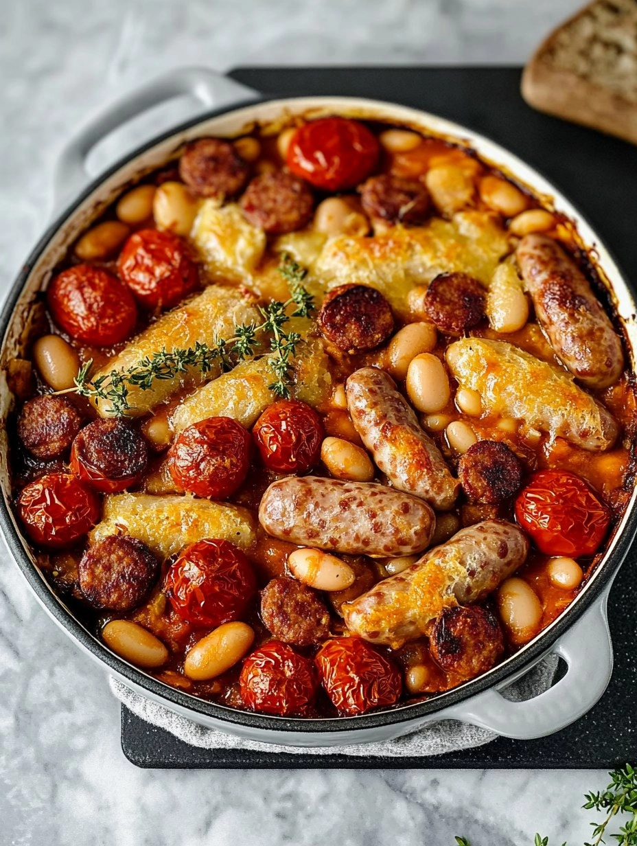 Sausage, Butter Bean & Tomato Tray Bake 111 Sausage, Butter Bean & Tomato Tray Bake