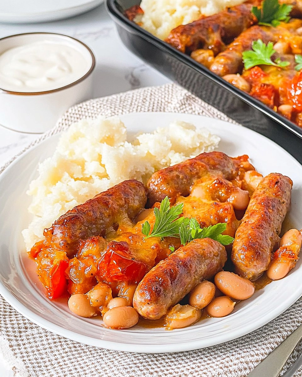 Sausage, Butter Bean & Tomato Tray Bake 112 Sausage, Butter Bean & Tomato Tray Bake
