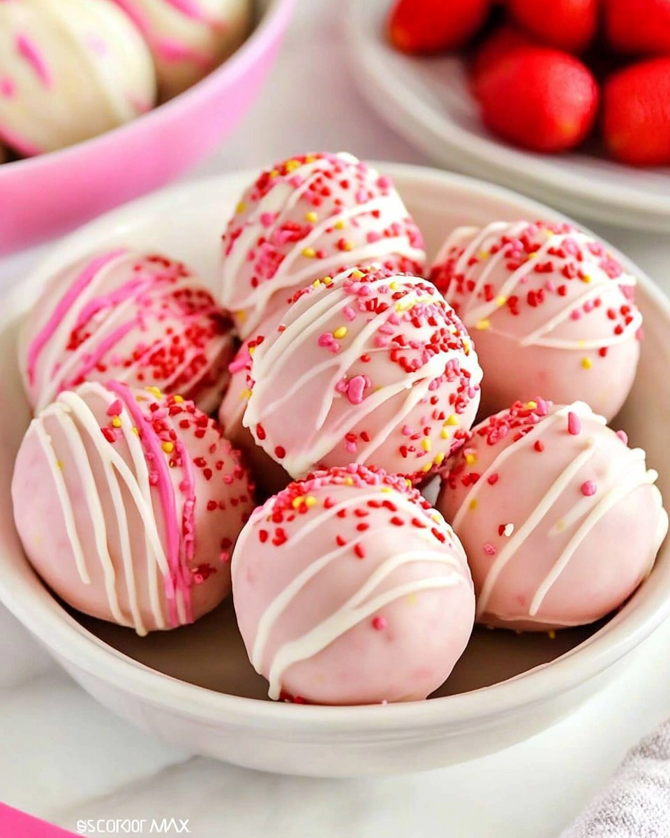Strawberry Cake Truffles
