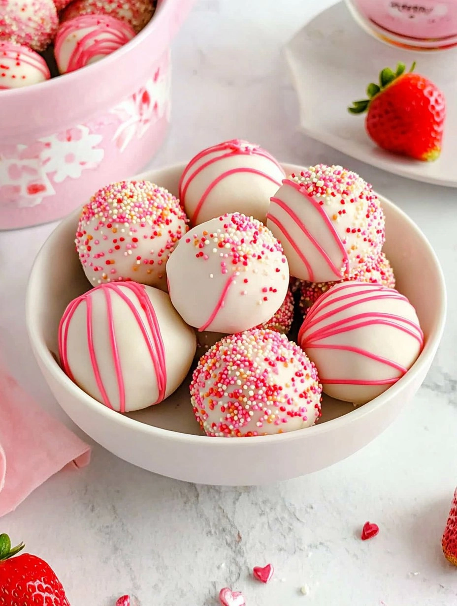 Strawberry Cake Truffles