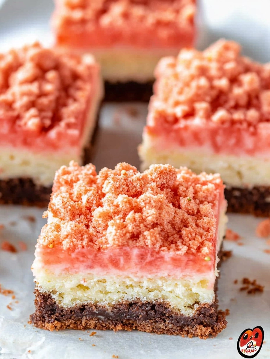 Strawberry Shortcake Brownies