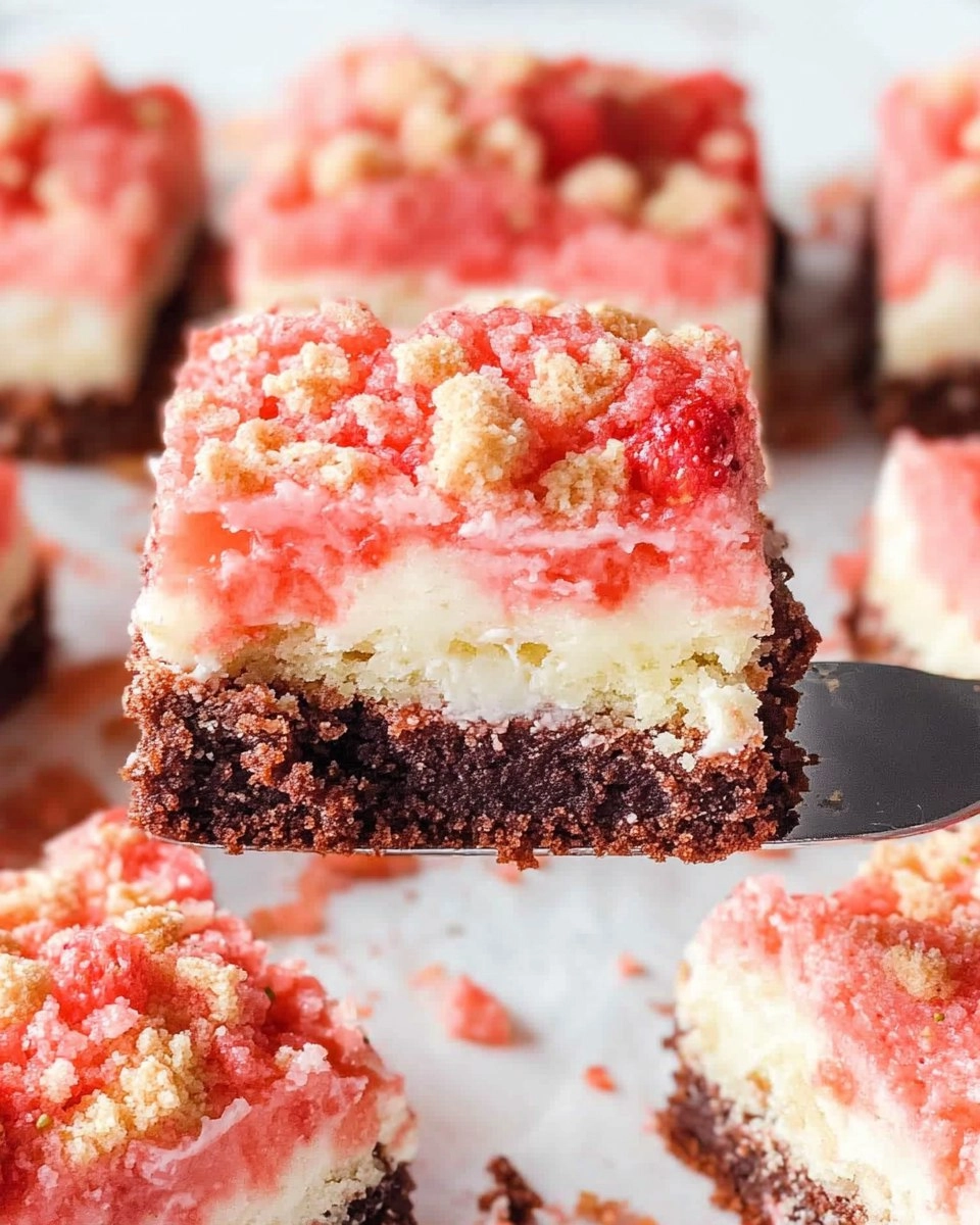 Strawberry Shortcake Brownies