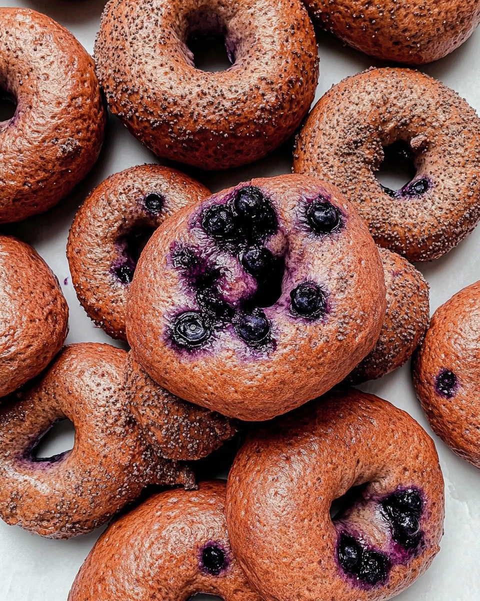 Valentine Homemade Blueberry Bagels (Real Flavor)