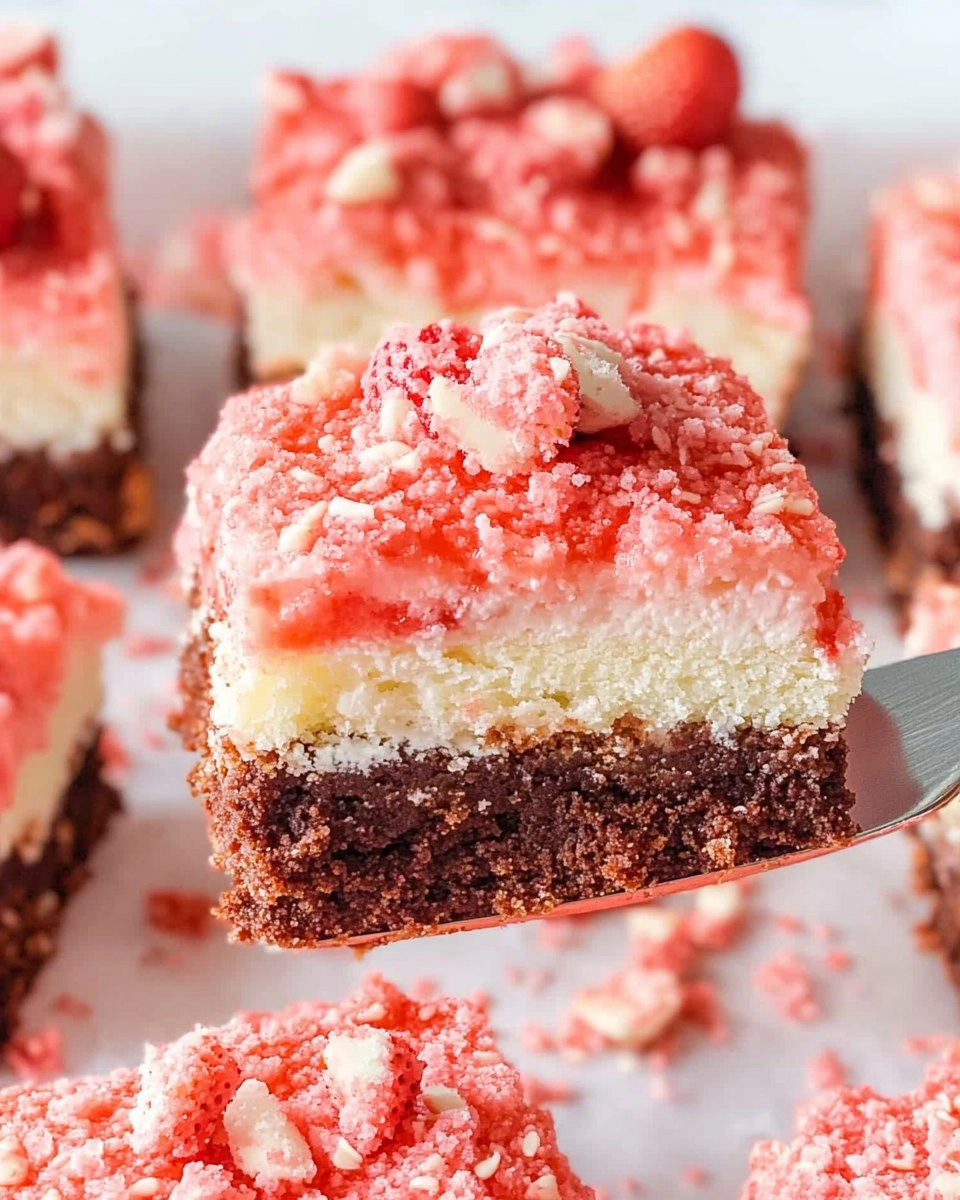Valentine Strawberry Shortcake Brownies