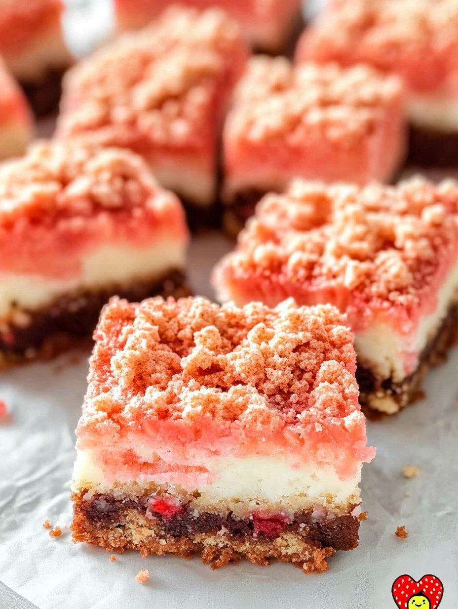 Valentine Strawberry Shortcake Brownies