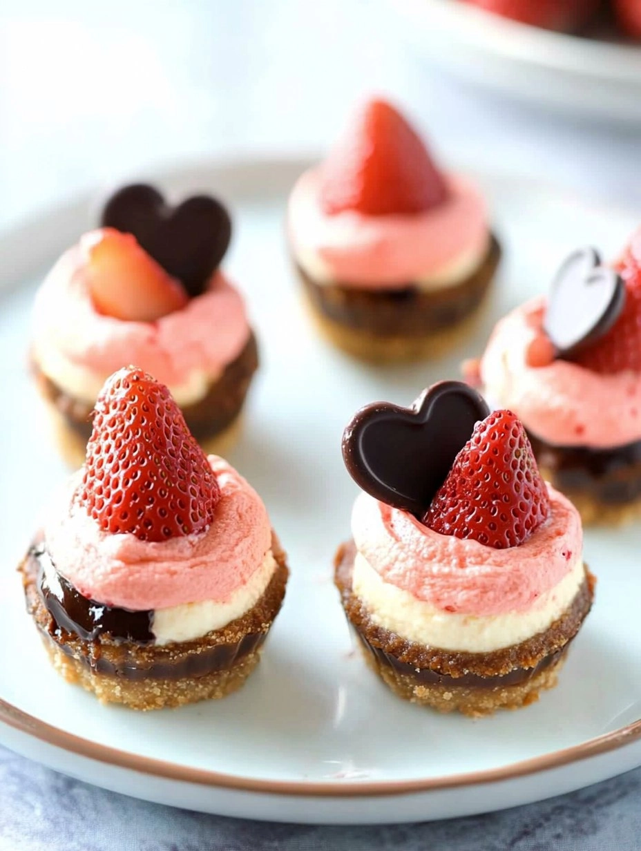 Valentine’s Day Chocolate Strawberry Mini Cheesecakes