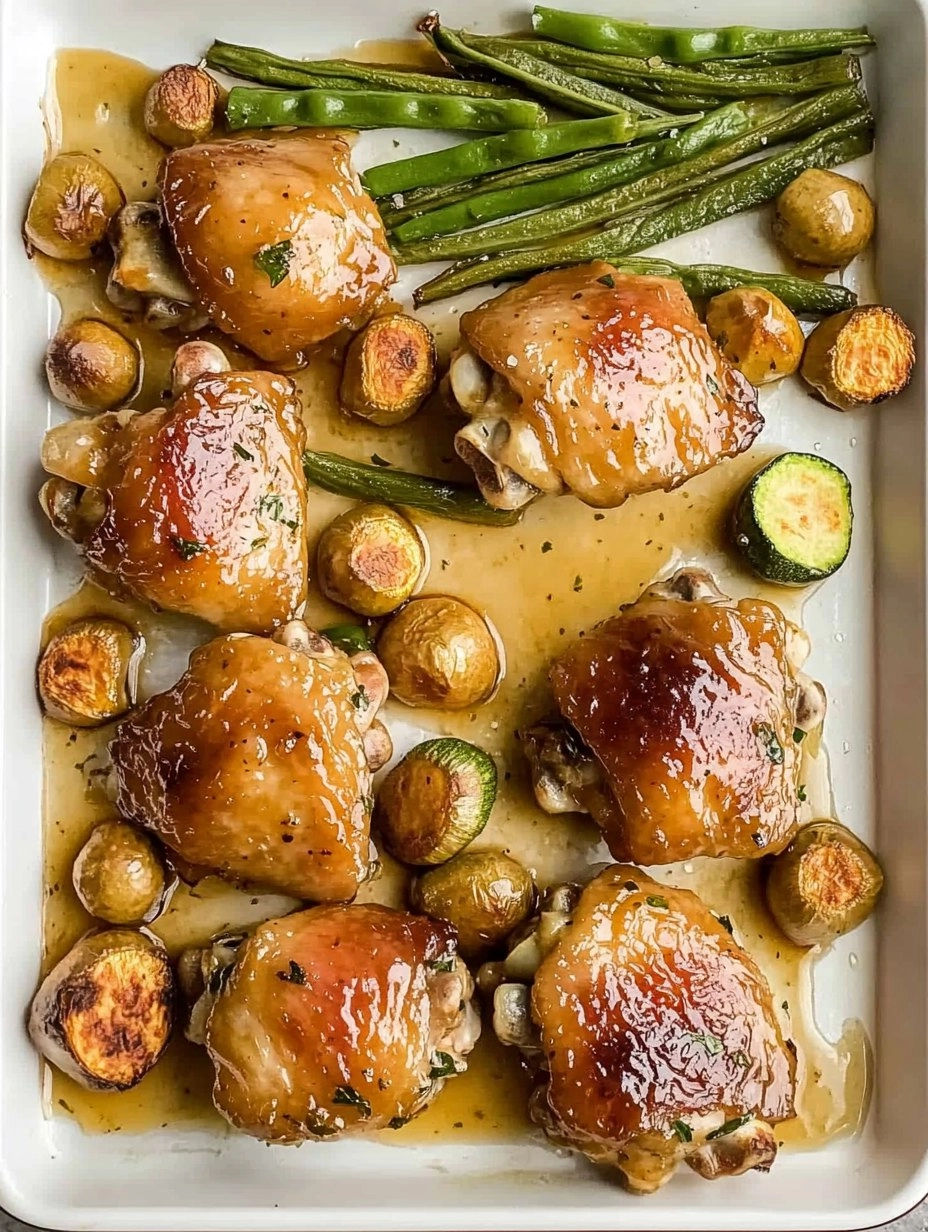 Baked Honey Garlic Chicken Thighs with Veggies 111 Baked Honey Garlic Chicken Thighs with Veggies