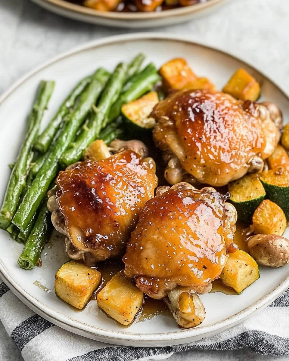 Baked Honey Garlic Chicken Thighs with Veggies 112 Baked Honey Garlic Chicken Thighs with Veggies