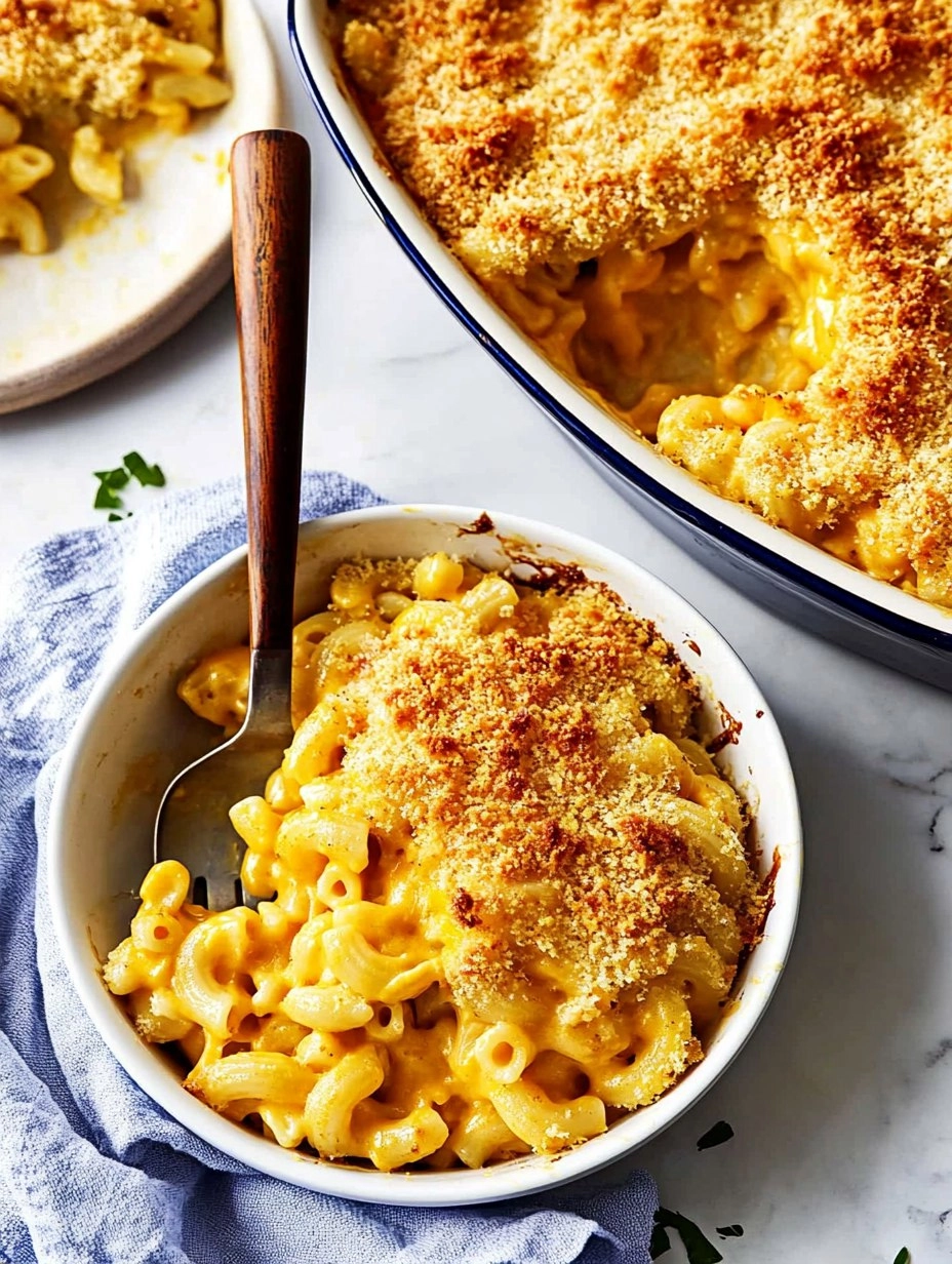 Cheesy Baked Butternut Squash Mac and Cheese