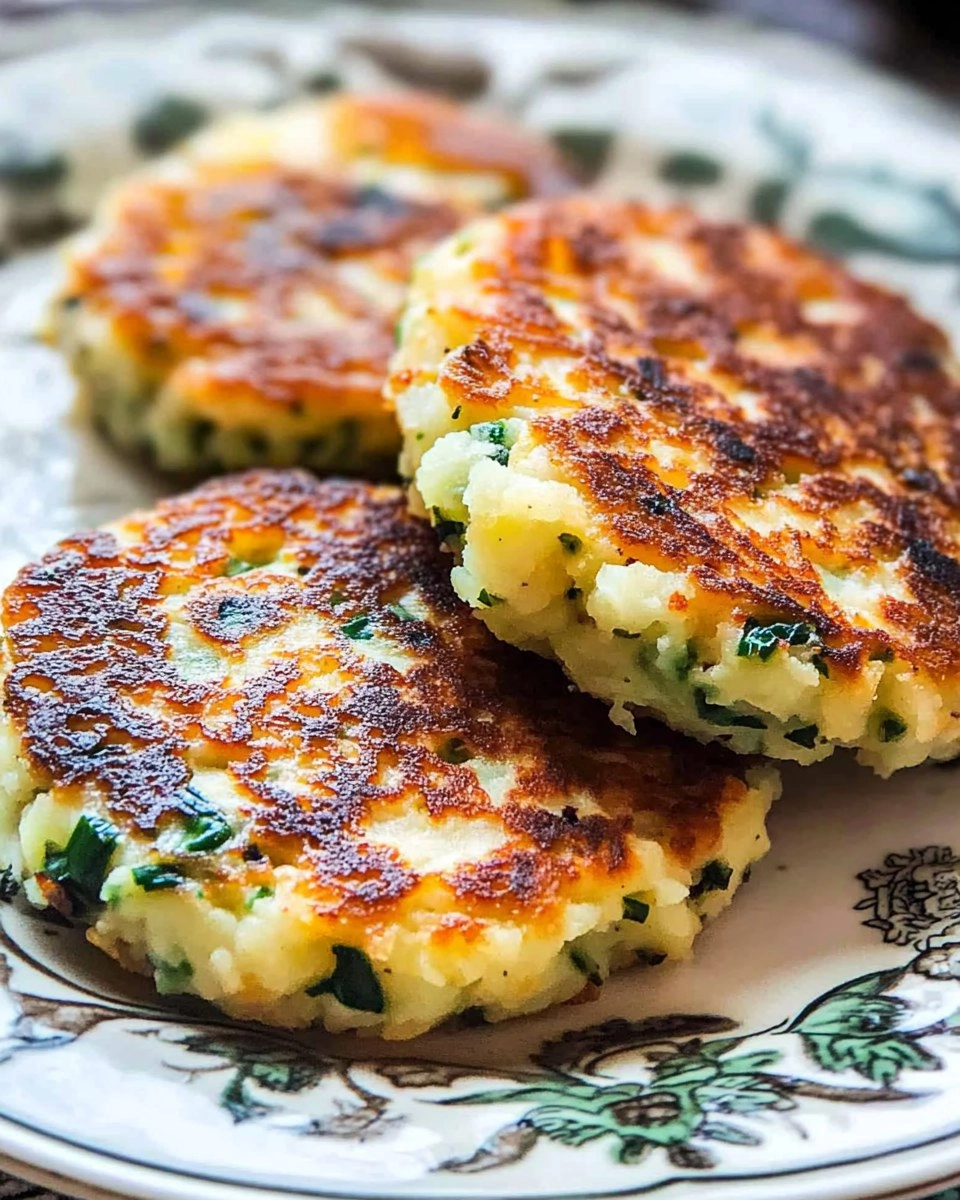 Cheesy Colcannon Potato Cakes with Scallions 112 Cheesy Colcannon Potato Cakes with Scallions