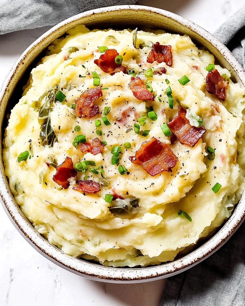 Colcannon | Irish Mashed Potatoes with Cabbage and Bacon