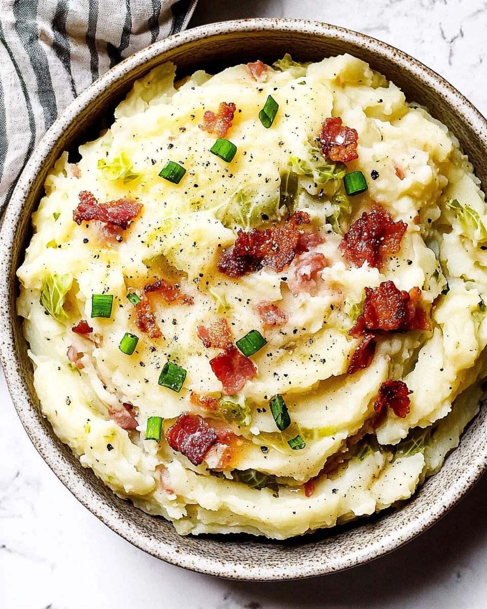 Colcannon | Irish Mashed Potatoes with Cabbage and Bacon