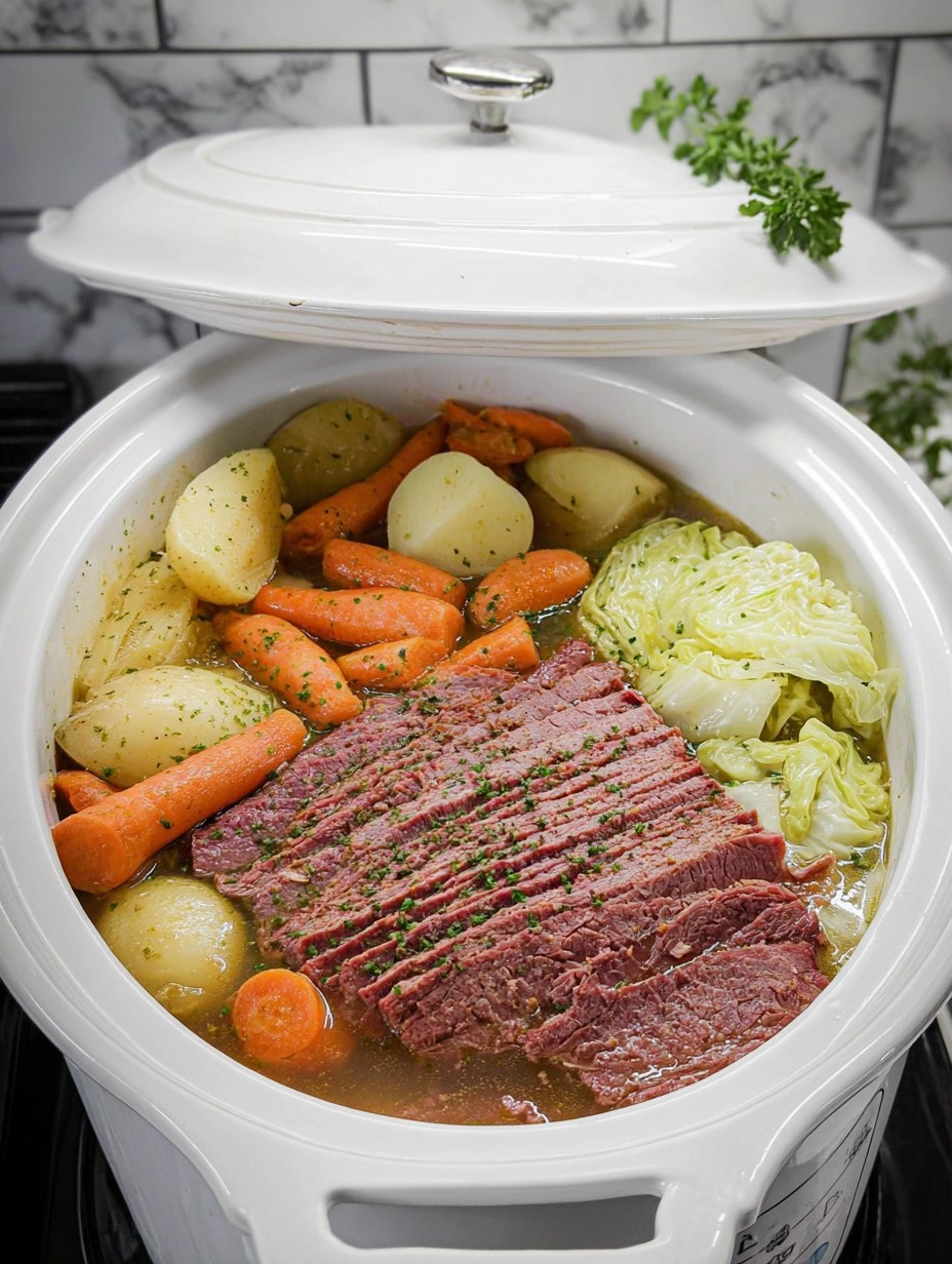 Corned Beef & Cabbage (Crockpot) 