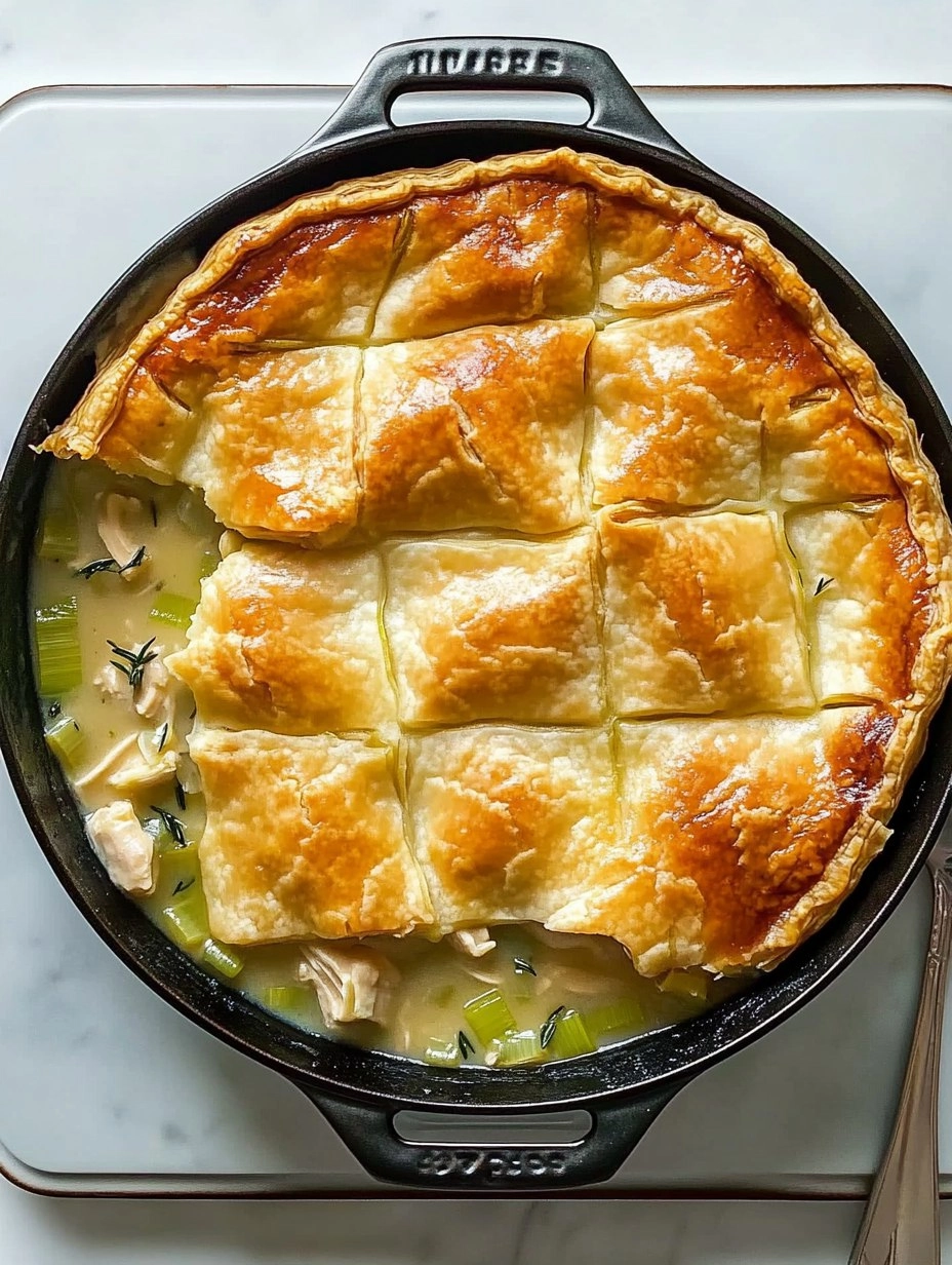 Cozy Chicken Pot Pie with Leeks & Thyme (Skillet Version)