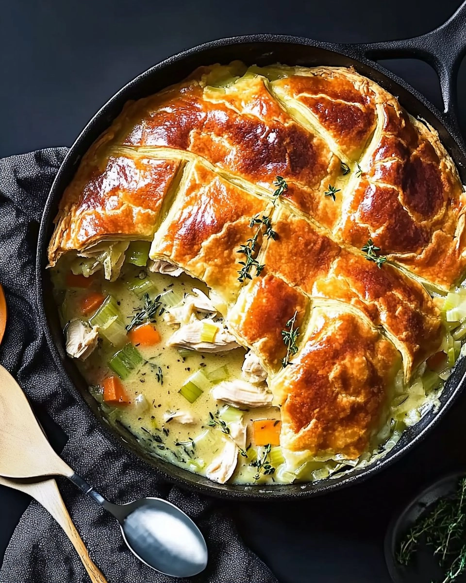 Cozy Chicken Pot Pie with Leeks & Thyme (Skillet Version)