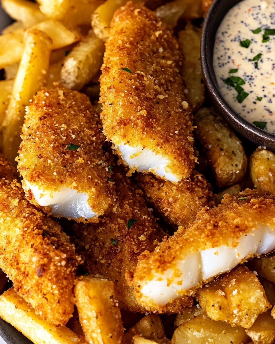 Crispy Baked Fish & Chips with Tartar Sauce