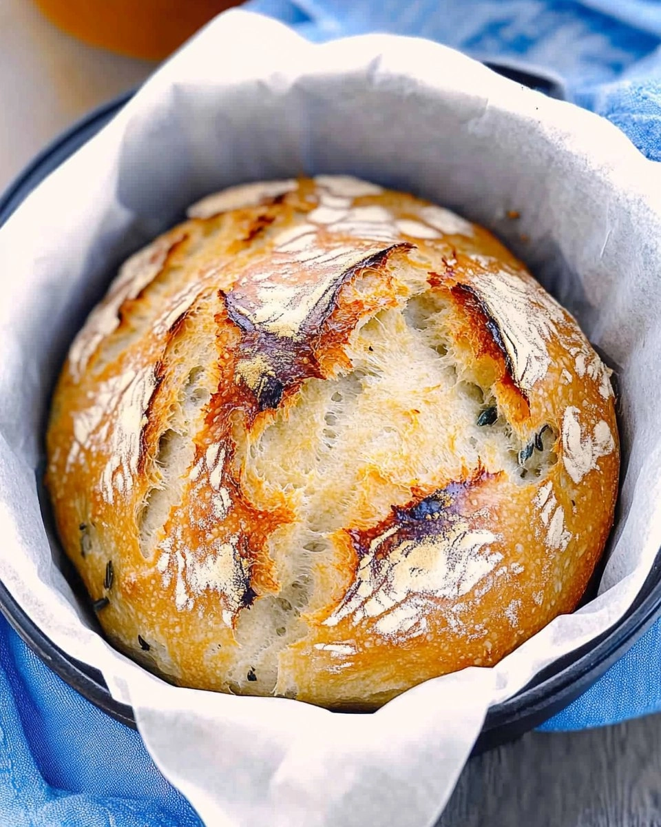 Dutch Oven No-Knead Crusty Bread (Perfect with Any Stew)