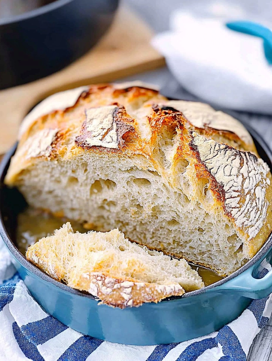 Dutch Oven No-Knead Crusty Bread (Perfect with Any Stew)