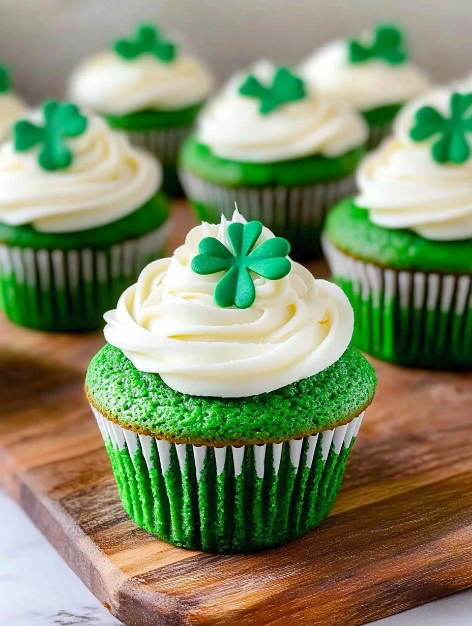 Green Velvet Cupcakes | St Patrick's Day Cupcake Recipe