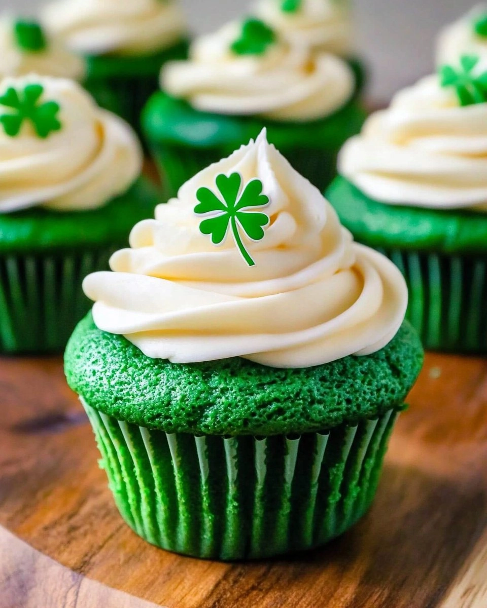 Green Velvet Cupcakes | St Patrick's Day Cupcake Recipe