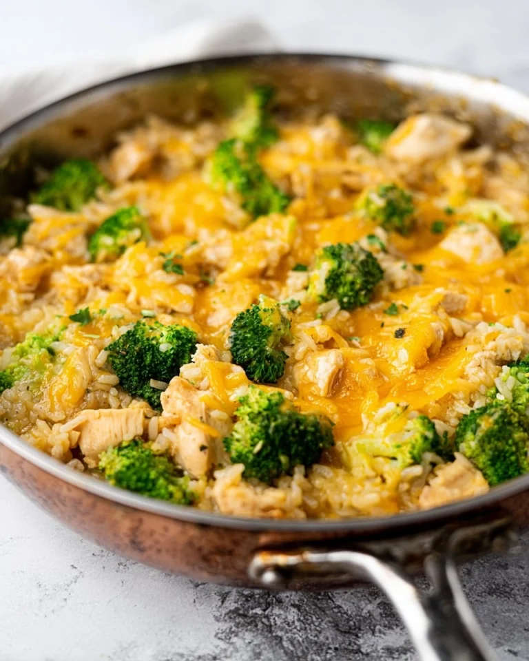 One-Pan-Cheesy-Chicken-Broccoli-and-Rice-Recipe