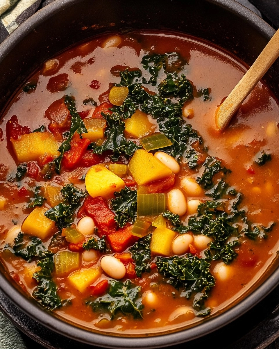 One-Pot Creamy Tuscan White Bean & Kale Soup