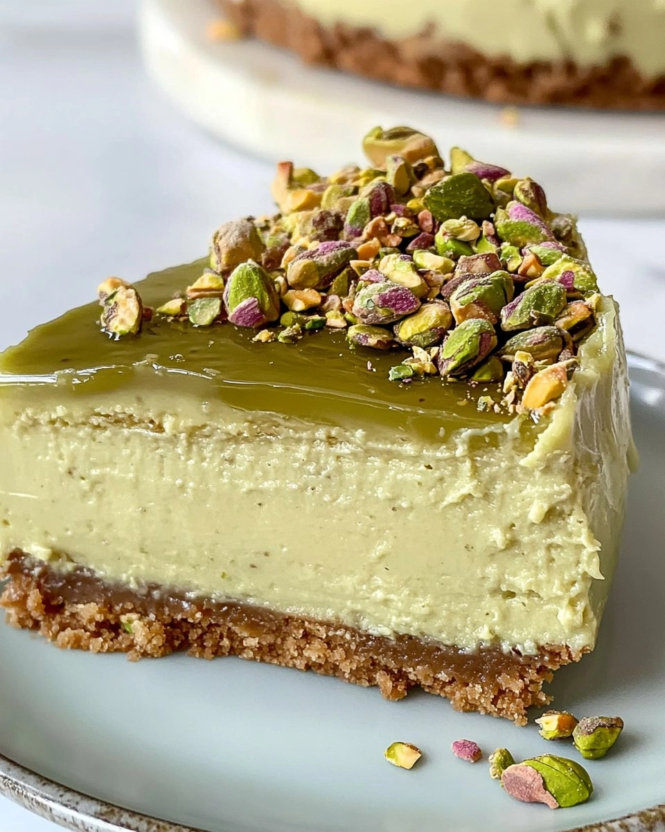 Pistachio Cheesecake | Easy No-Bake Green Dessert