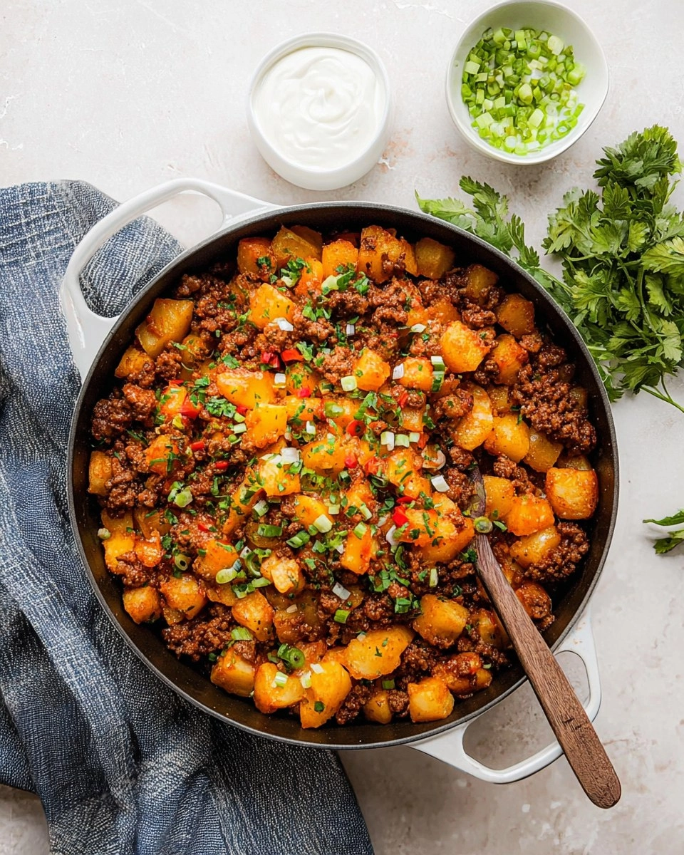 Quick Ground Beef and Potatoes