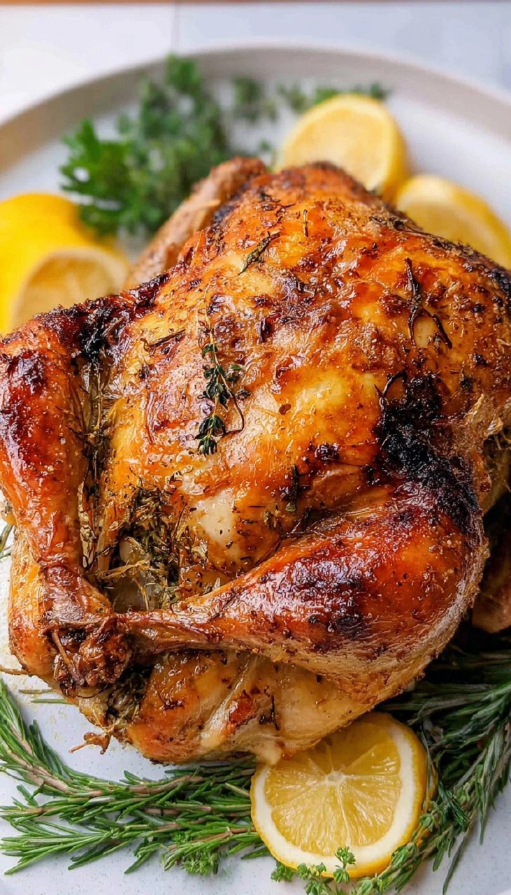Roasted Garlic & Herb Whole Chicken (Sunday Dinner)