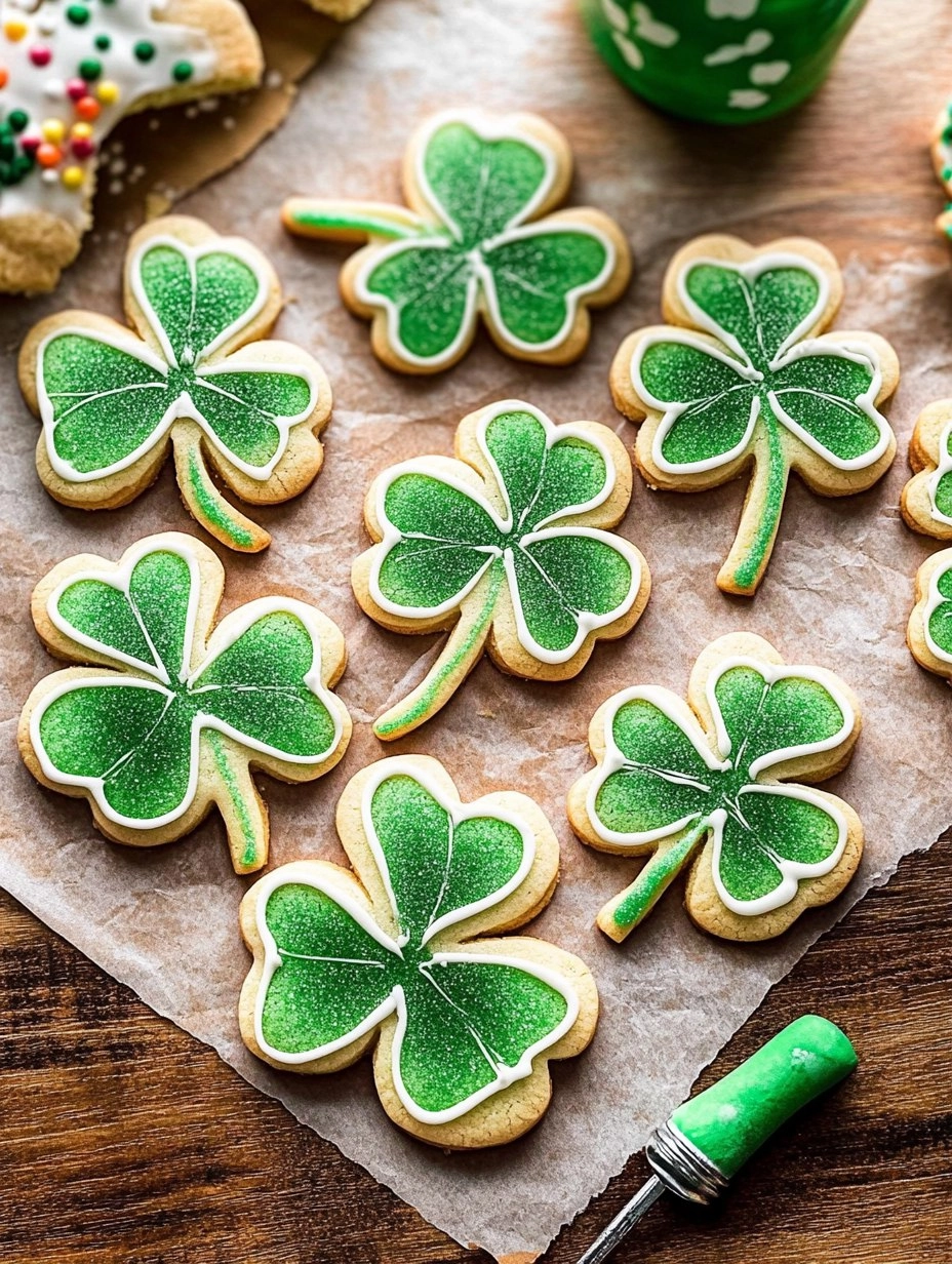 Shamrock Sugar Cookies | Decorated St Patrick's Day Cookies 121 Shamrock Sugar Cookies | Decorated St Patrick's Day Cookies