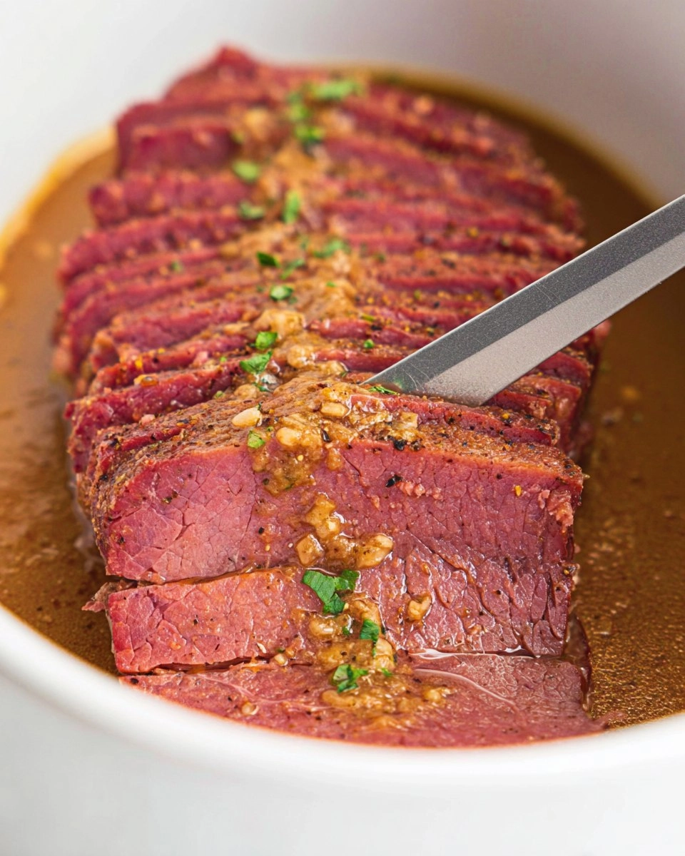 Slow Cooker Maple Mustard Corned Beef