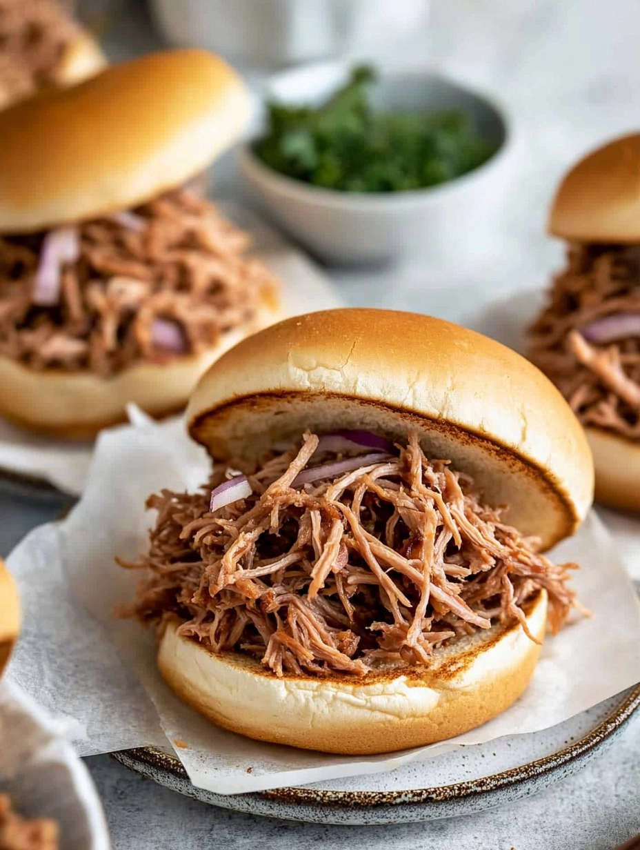 Slow Cooker Pulled Pork | Tender Shredded Pork Sandwiches