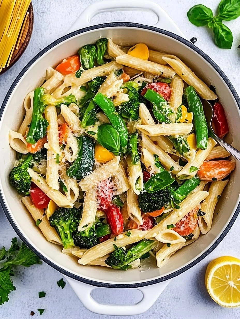 Spring Pasta Primavera | Fresh Vegetable Pasta with Light Sauce