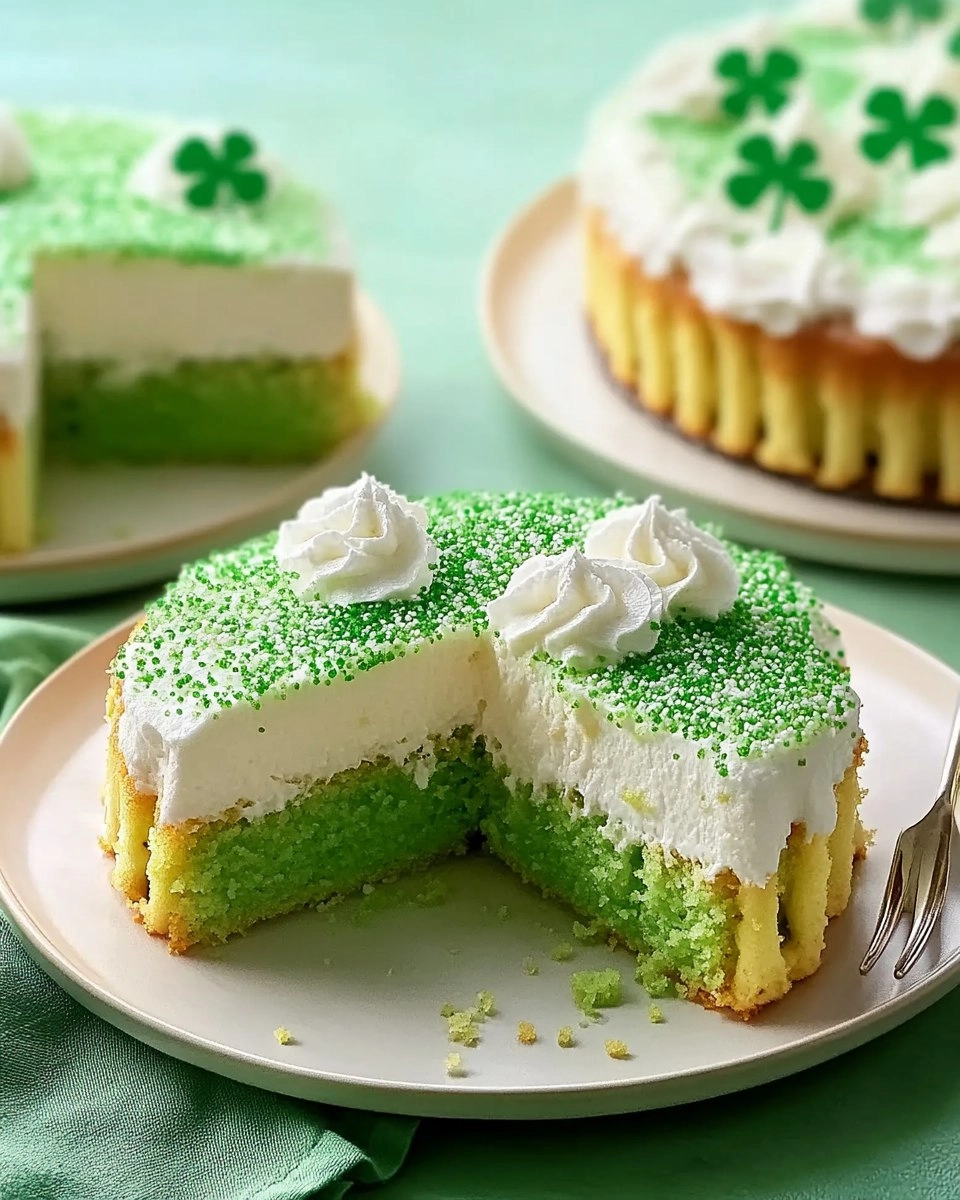St. Patricks Day Lime Poke Cake