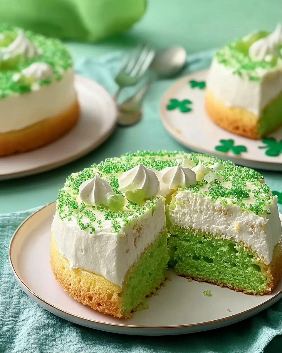 St. Patricks Day Lime Poke Cake